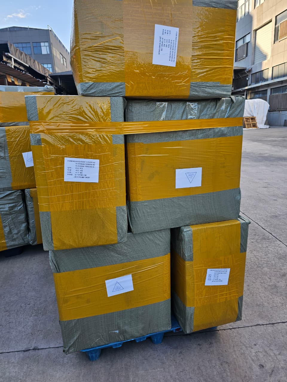 Bultos para exportación